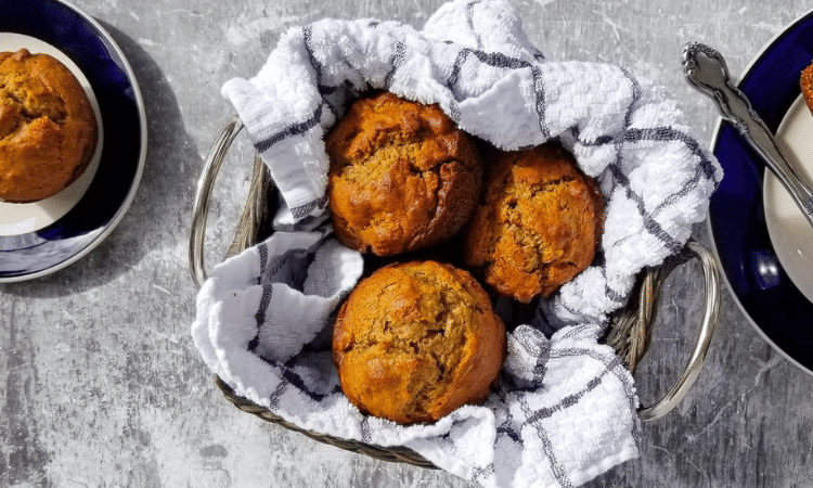foraging recipes can provide all kinds of tasty treats, like this basket of muffins!